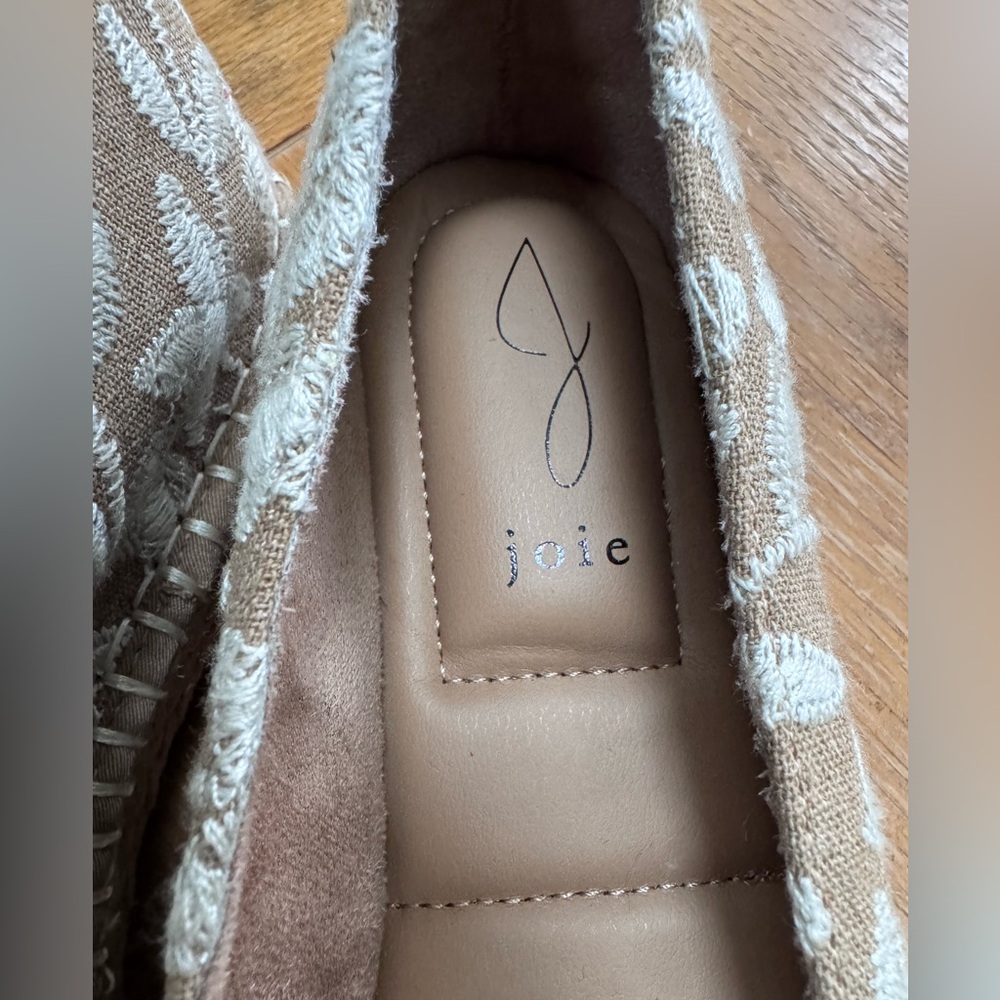 Joie Cara Women’s Beige Floral Embroidered Espadrille Slip On Shoes size 8.5 - Picture 3 of 11